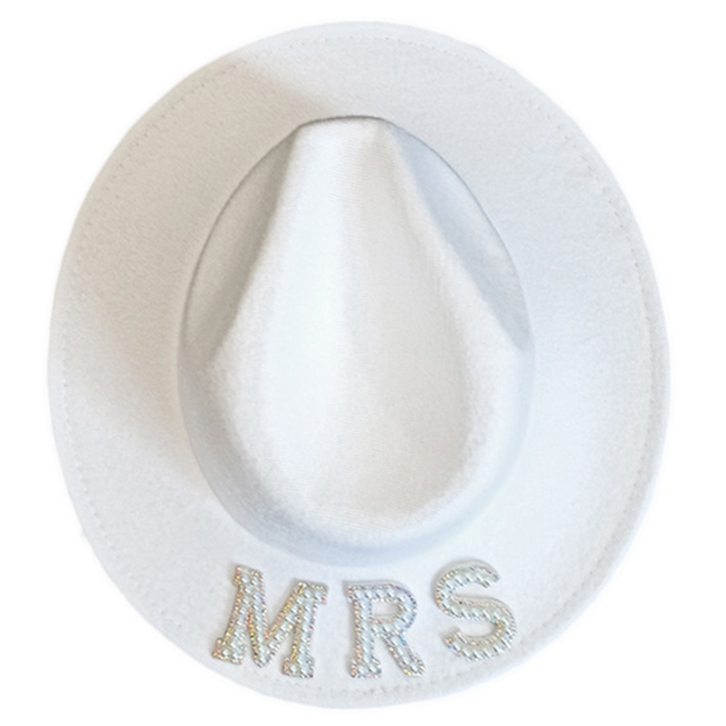 Mũ Hóa Trang Chữ MRS Lấp Lánh Thanh Lịch Làm Phụ Kiện Chụp Ảnh Cô Dâu Ngày Cưới