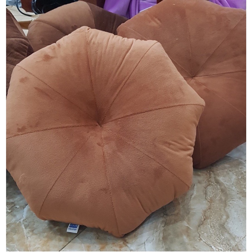 [ SIZE 45CM ] Đệm Ngồi Bệt Hình Tròn Bí Ngô Kiểu Dáng Mới 45cm Vải Nỉ Nhung mềm mịn chuyên decor phòng khách SBK148