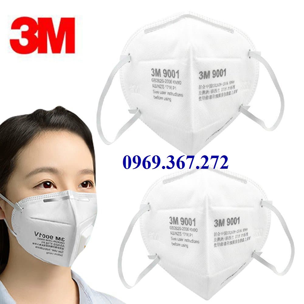 Khẩu trang chống bụi, chống mùi độc hại 3M 9001