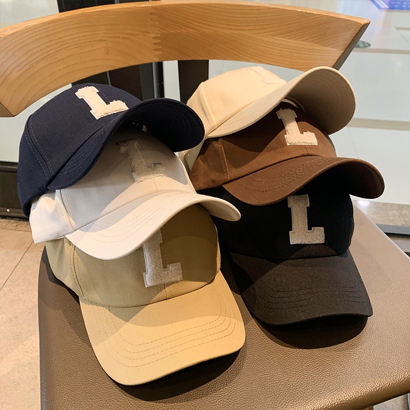 L Mũ Lưỡi Trai Bóng Chày Che Nắng Mùa Hè Cỡ Lớn In Chữ Phong Cách Hàn Quốc Dễ Phối Đồ Hợp Xu Hướng Cho Nữ