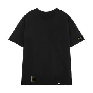 Áo thun unisex tay lỡ đen trơn oversize