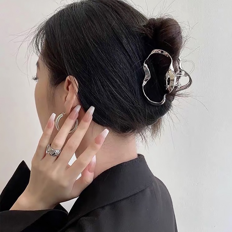 Kẹp Tóc Nối Dài Hình Tròn Bằng Kim Loại