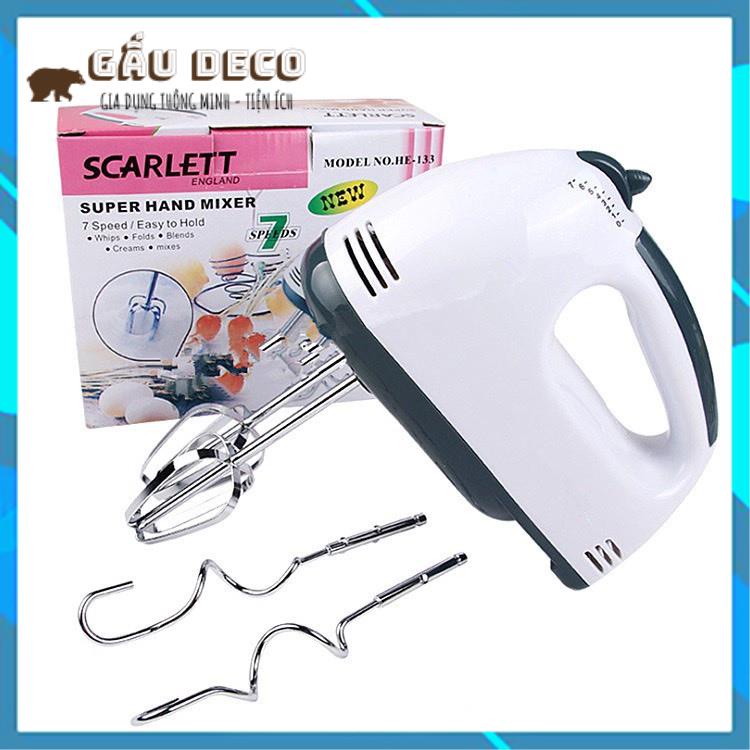 Máy Đánh Trứng Cầm Tay Máy Đánh Trứng Mini Cầm Tay Scarlett 7 Tốc Độ Cực Mạnh - Hoạt Động Êm Ái