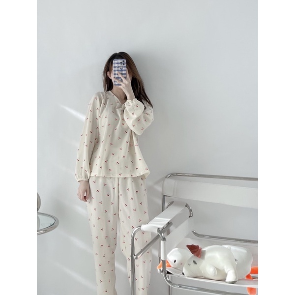 Đồ ngủ dài tay chất xốp hoạ tiết hoạt hình cổ cài nút Ảnh thật sẵn | BigBuy360 - bigbuy360.vn