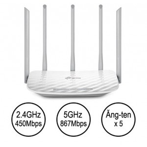 Bộ Phát Wifi TP-Link Archer C60 5 Ăng Ten Băng Tần Kép Chuẩn AC 1350Mbps - Hàng Chính Hãng Bảo Hành 2 Năm