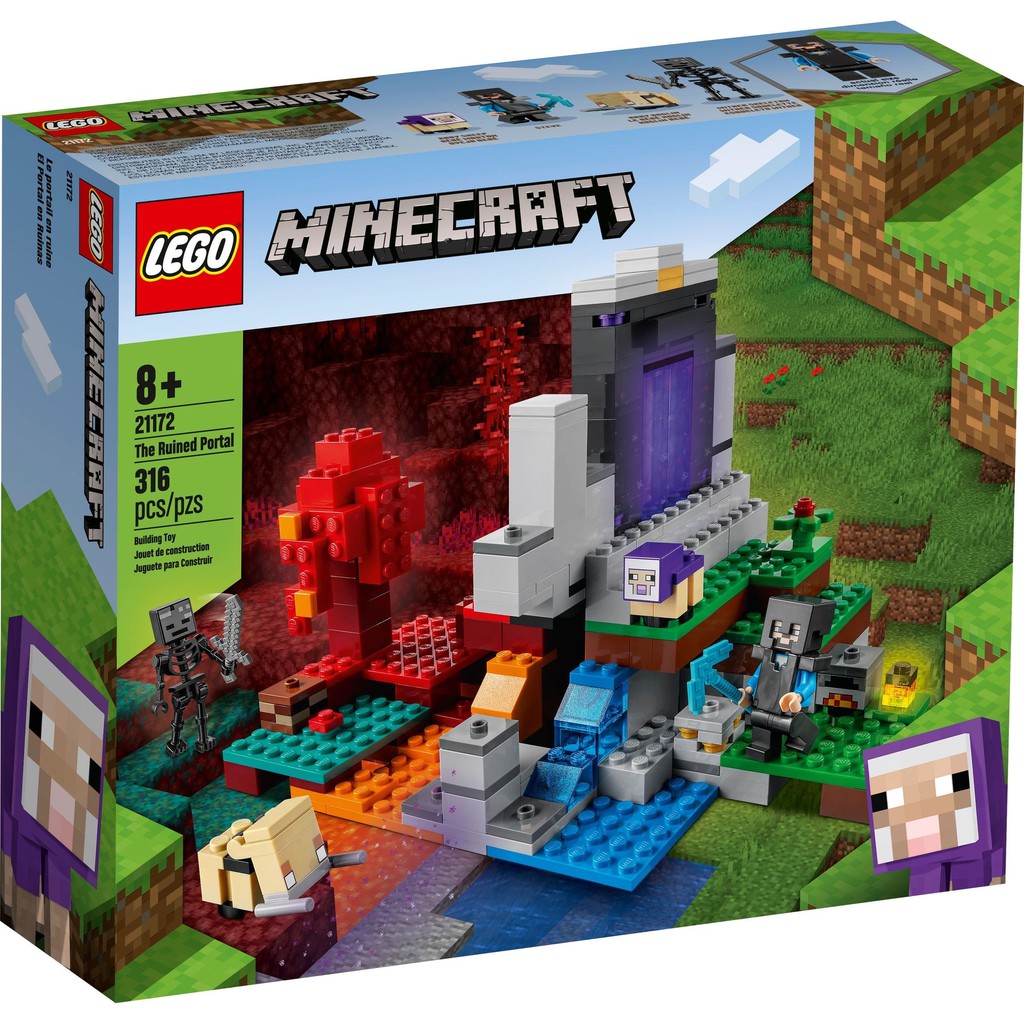 21172 Đồ chơi lắp ráp Iego Minecraft The Ruined Portal - Cổng thông tin bị tàn phá