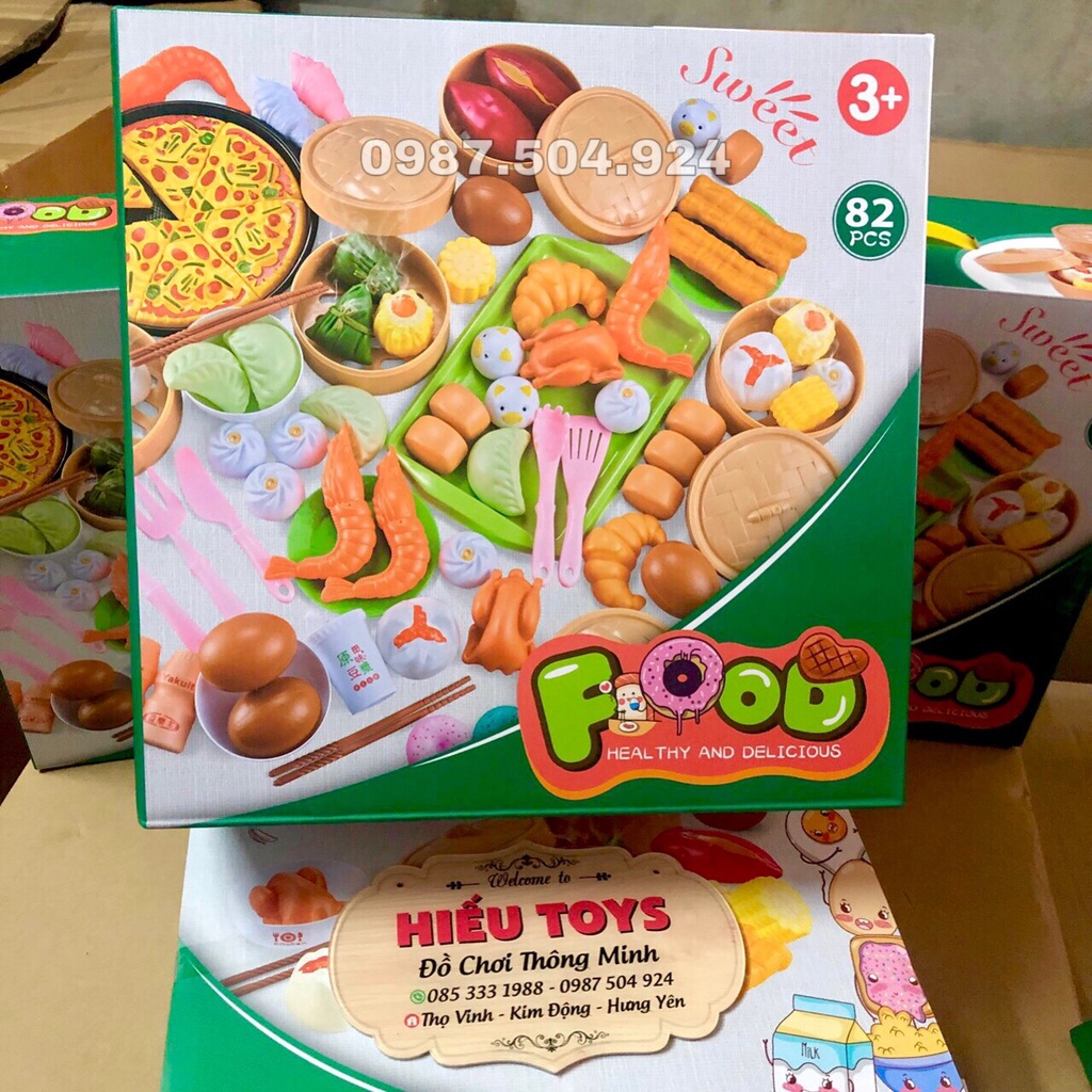 Đồ Chơi Trẻ Em Bộ Đồ Ăn Bánh  Bao Pizza  Chất Nhựa ABS Cao Cấp Cho Bé  Từ 1 Đến 8 Tuổi Hiếu Toys