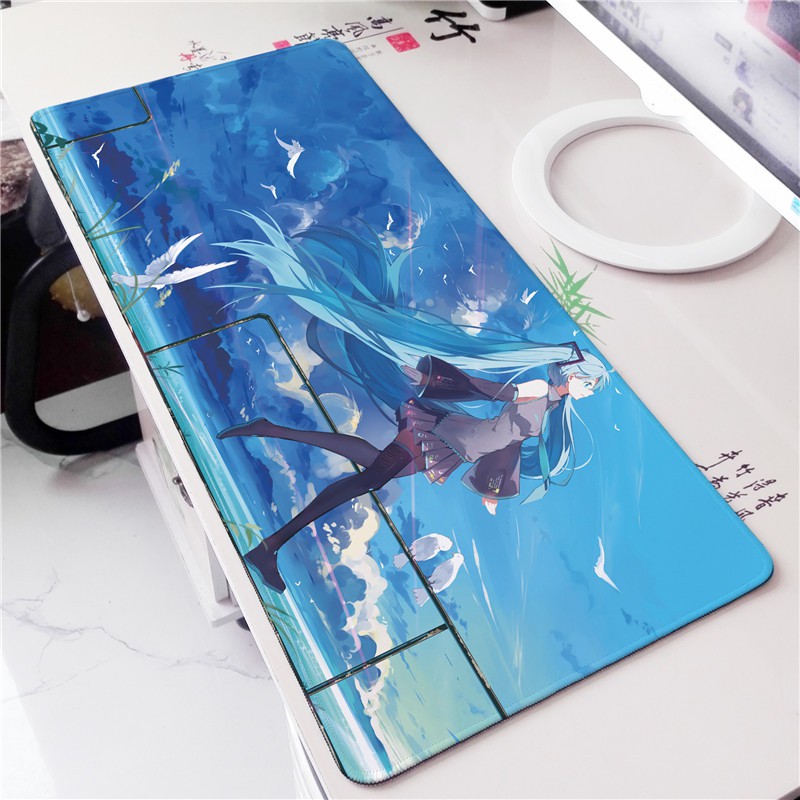 Tấm Lót Chuột Và Bàn Phím Máy Tính Hai Chiều In Hình hatsune miku Oversize