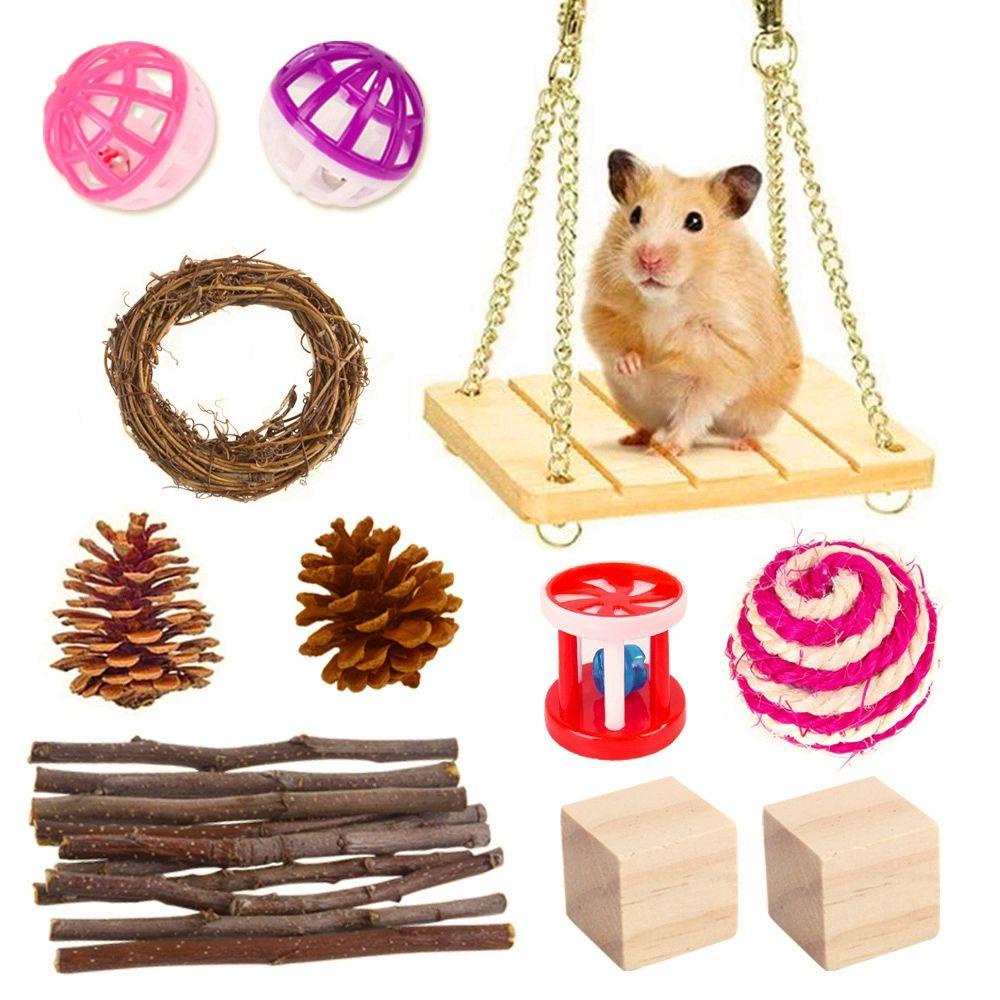 ELLSWORTH Bộ Đồ Chơi Đường Hầm Chui Mài Răng Vui Nhộn Cho Chuột Hamster / Thỏ