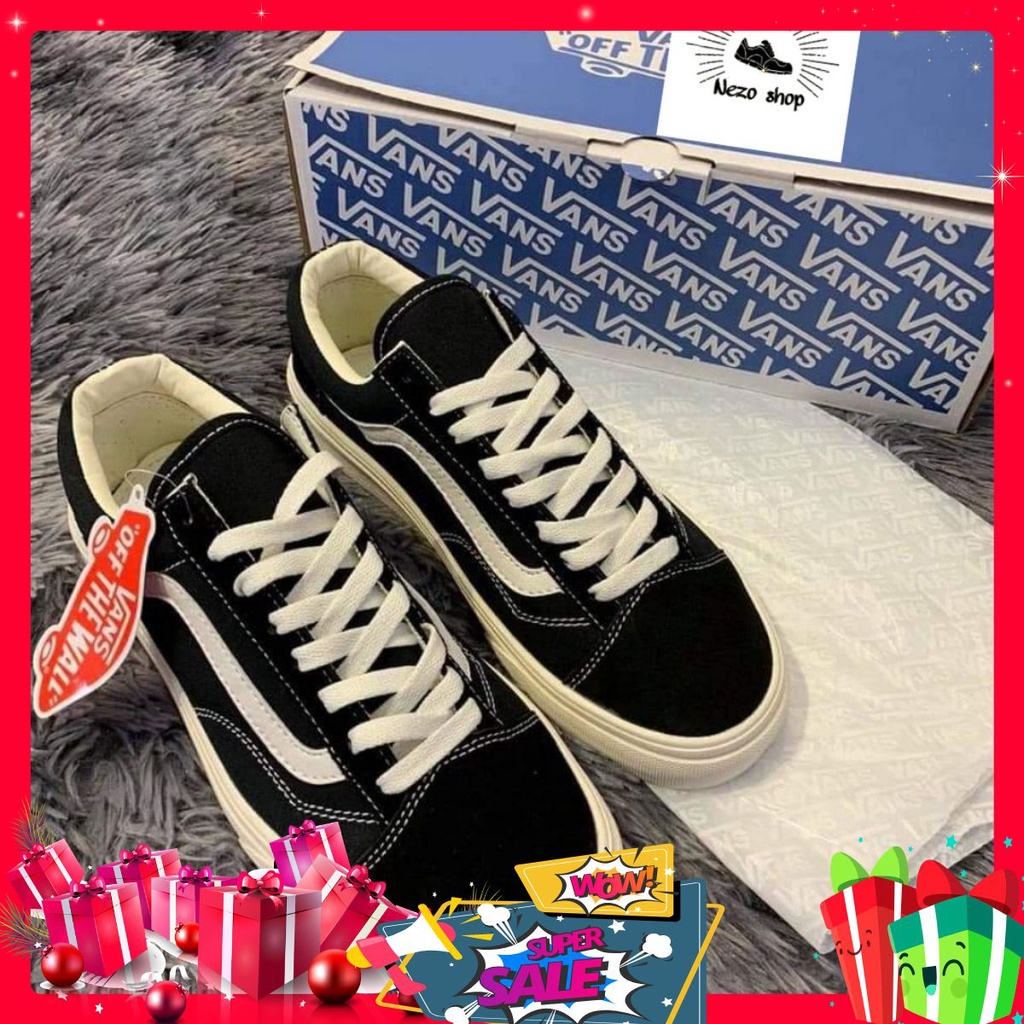 GIÀY 𝐕𝐀𝐍𝐒 VAULT OLD SKOOL MÀU ĐEN ⚡Full box bill⚡ Giày thể thao nam nữ 2021