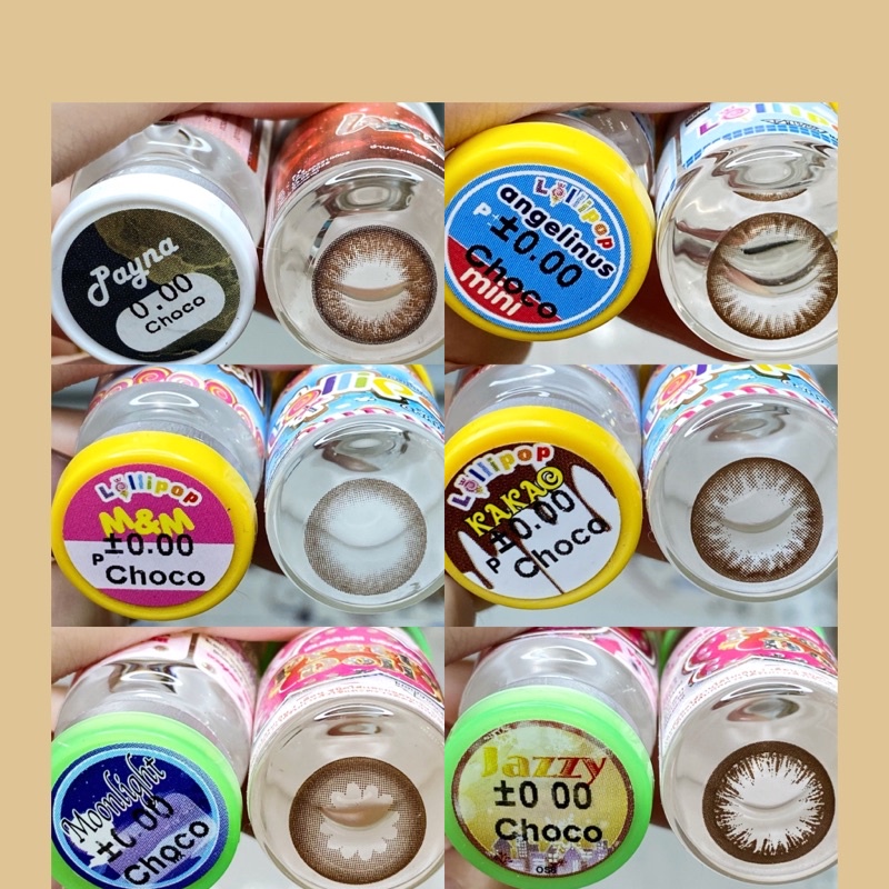 30 mẫu lens Choco (nâu socola) HOT size giãn vừa_Không độ