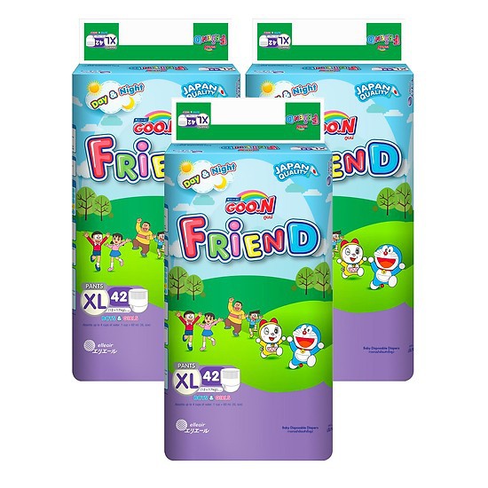 Tã - bỉm quần Goon Friend M58/L48/XL42/XXL34 tặng gói mini