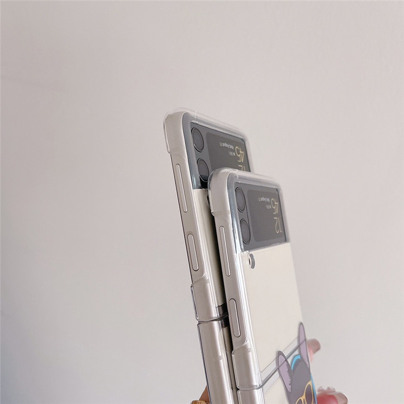 Ốp Điện Thoại Nắp Gập In Hình Chú Chó Đeo Kính Râm Dễ Thương Cho Samsung Galaxy Z Flip 4 Z Flip 4 5G Z Flip 4 Zflip4 Z Flip 4