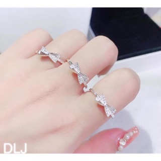 NHẪN NỮ MẶT NƠ BẠC TA CAO CẤP