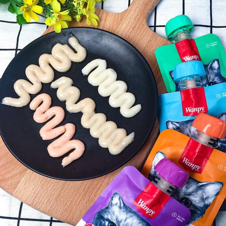 Pate Wanpy nắp vặn 4 mùi vị cho mèo 90G