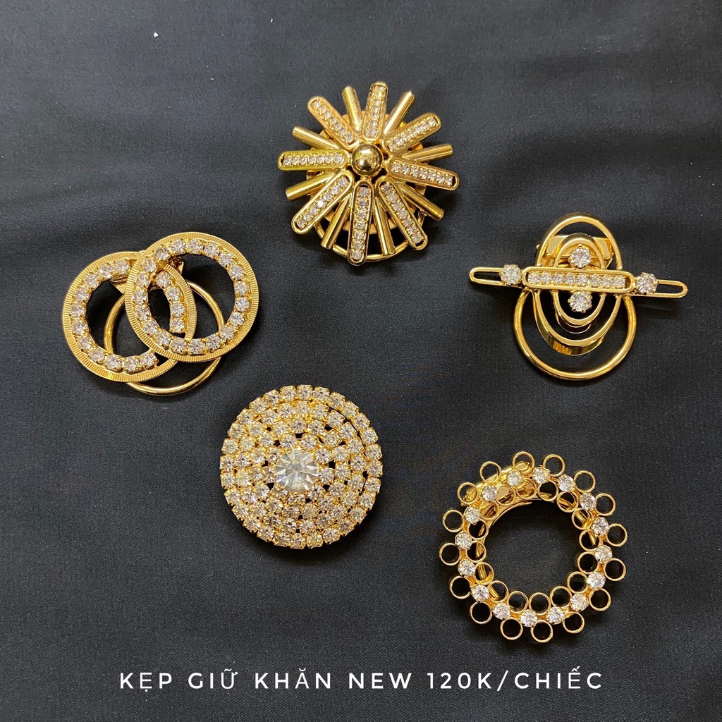 Kẹp giữ khăn phụ kiện thời trang cho khăn lụa