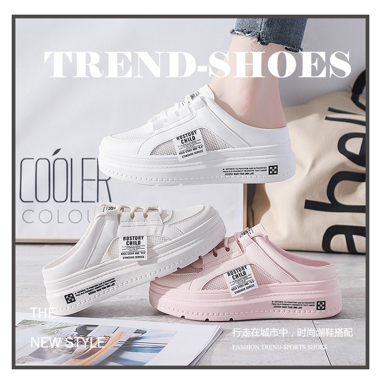 Giày sục nữ giày lười nữ [thiết kế lưới thoáng mát] giày sneakers nữ hè 2021 | BigBuy360 - bigbuy360.vn