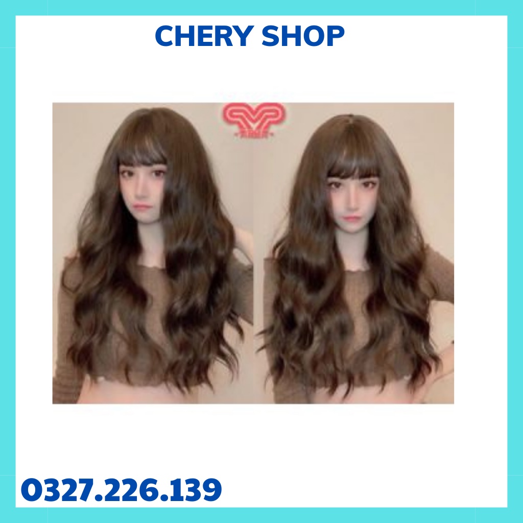 Tóc giả nguyên đâù xoăn sóng ❤️ FREESHIP ❤️❤️ nguyên đầu xoăn sóng 3 trục tặng kèm lưới trùm