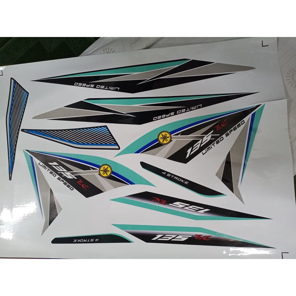 Tem rời ex 135 xanh bạc xe trắng