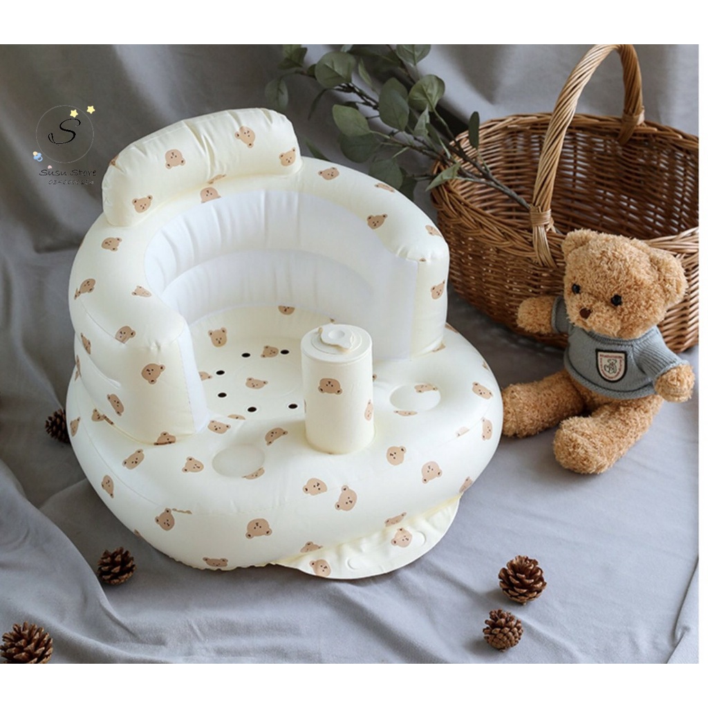 Ghế hơi tập ngồi cho bé từ 4 tháng/Ghế tập ăn dặm phong cách Hàn Quốc