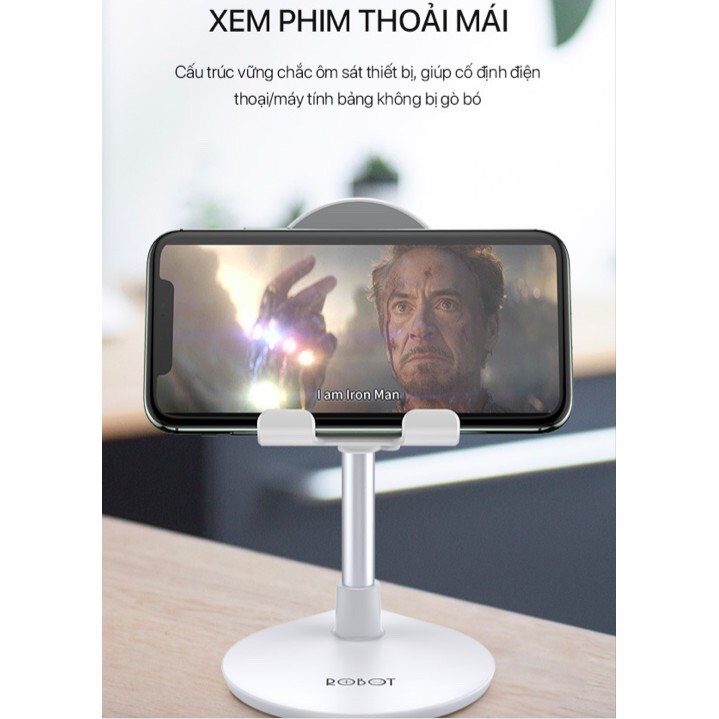 Giá Đỡ Điện Thoại/Máy Tính Bảng Hợp Kim Nhôm Cao Cấp-ROBOT RT-US05-Hàng Chính Hãng