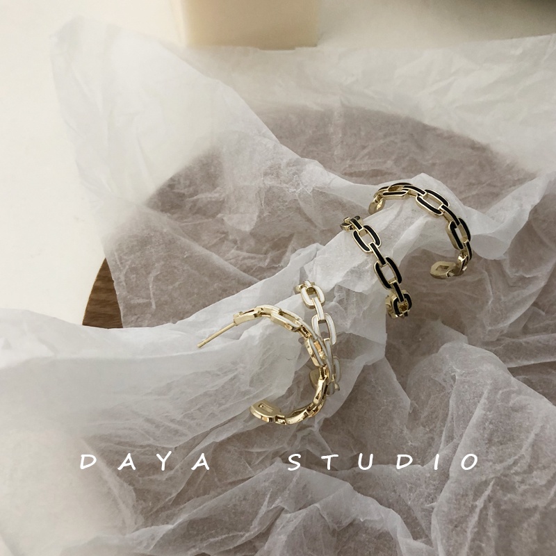 Nhẫn Đeo Tay Bằng Kim Loại Tráng Men Kiểu Retro Hàn Quốc Dễ Thương