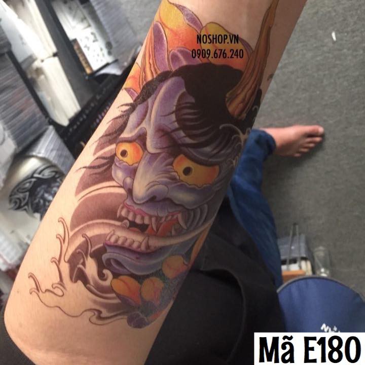 Hình xăm dán mặt quỷ - Mã E180