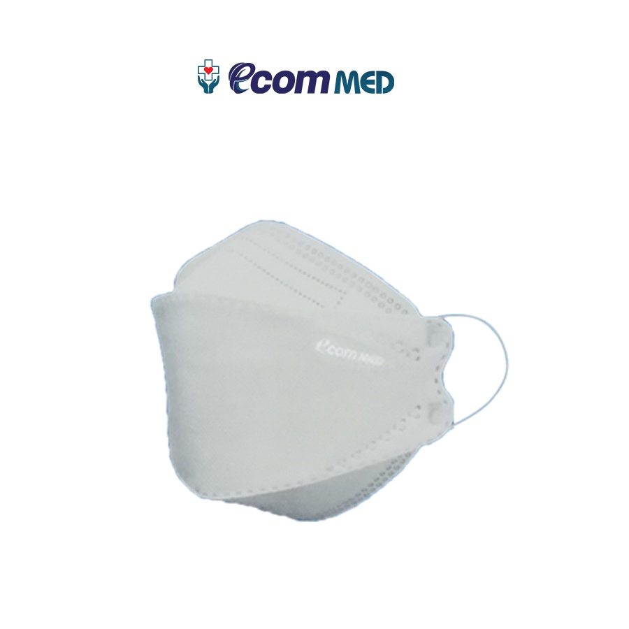 Thùng 500 Khẩu Trang KF94 EcomMed (50 Bịch) - Thông Thoáng Không Đau Tai - Đạt Chuẩn FDA Hoa Kỳ
