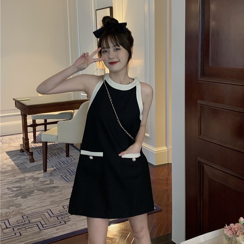 Đầm Dáng Chữ A Cổ Thắt Nơ Sau Lưng 53475