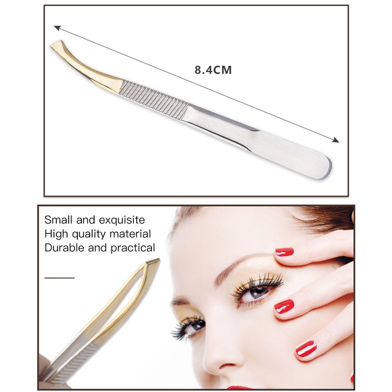 Nhíp Tỉa Lông Mày / Lông Mi Giả Bằng Thép Không Gỉ Tiện Dụng
