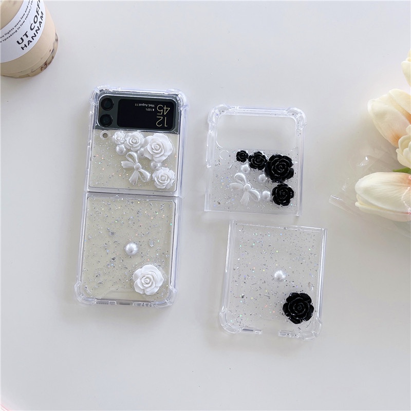 Ốp Điện Thoại Trong Suốt Chống Sốc Đính Kim Tuyến Cho Samsung Galaxy Z Flip 3 5G Flip3 Zlip3 Samsung Z Flip Z3 Z3