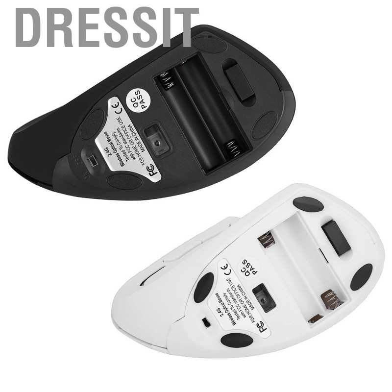 Dressit 2.4G Wireless 1600DPI Ergonomic Vertical Gaming Mouse Optical Mice for PC Laptop