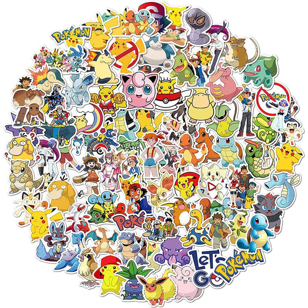 Miếng Dán Trang Trí Hành Lý / Ván Trượt / Guitar / Guitar Họa Tiết Hoạt Hình Pokemon Chống Thấm Nước DIY