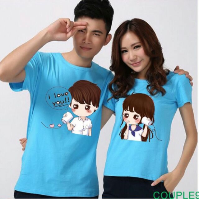 Áo đôi I Love you chất cotton loại 1 đủ màu đủ size từ 5-100kg