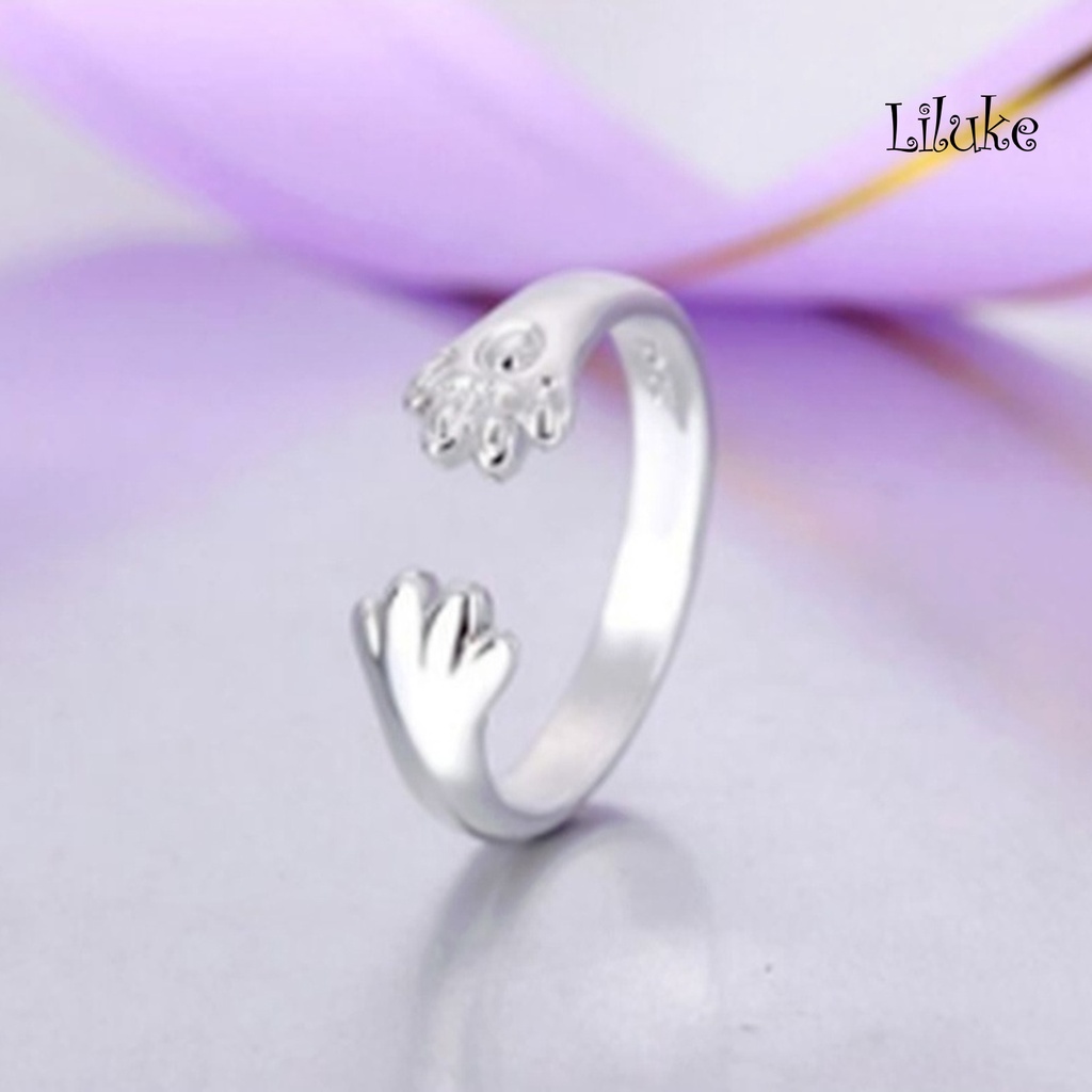 Nhẫn Hở Hình Móng Vuốt Màu Sáng Có Thể Điều Chỉnh