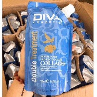 Túi hấp phục hồi tóc diva collagen repair 500ml