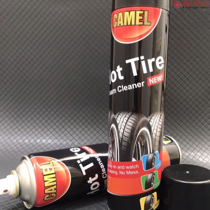 Chai xịt bóng vỏ, làm đen lốp xe và phục hồi nhựa nhám CAMEL HOTTIRE