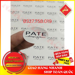 [Combo]_in tem decal dán_Nhãn mác ACCA_ Thiết kế theo yêu cầu