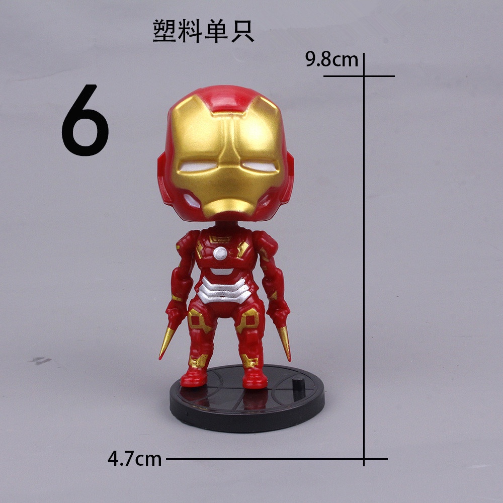 Set 6 Mô Hình chibi Nhân Vật Avenger , DC Siêu Anh Hùng Chibi