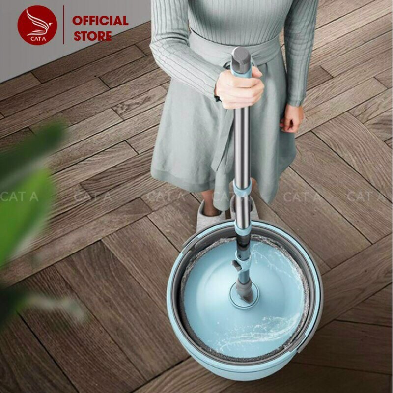 Bộ Cây Lau Nhà Xoay 360 FLAT MOP  [Chính hãng]