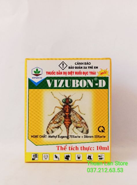 Thuốc Dẫn Dụ Diệt Ruồi Đục Trái VIZUBON-D ( hộp gồm 2 lọ 10ml )