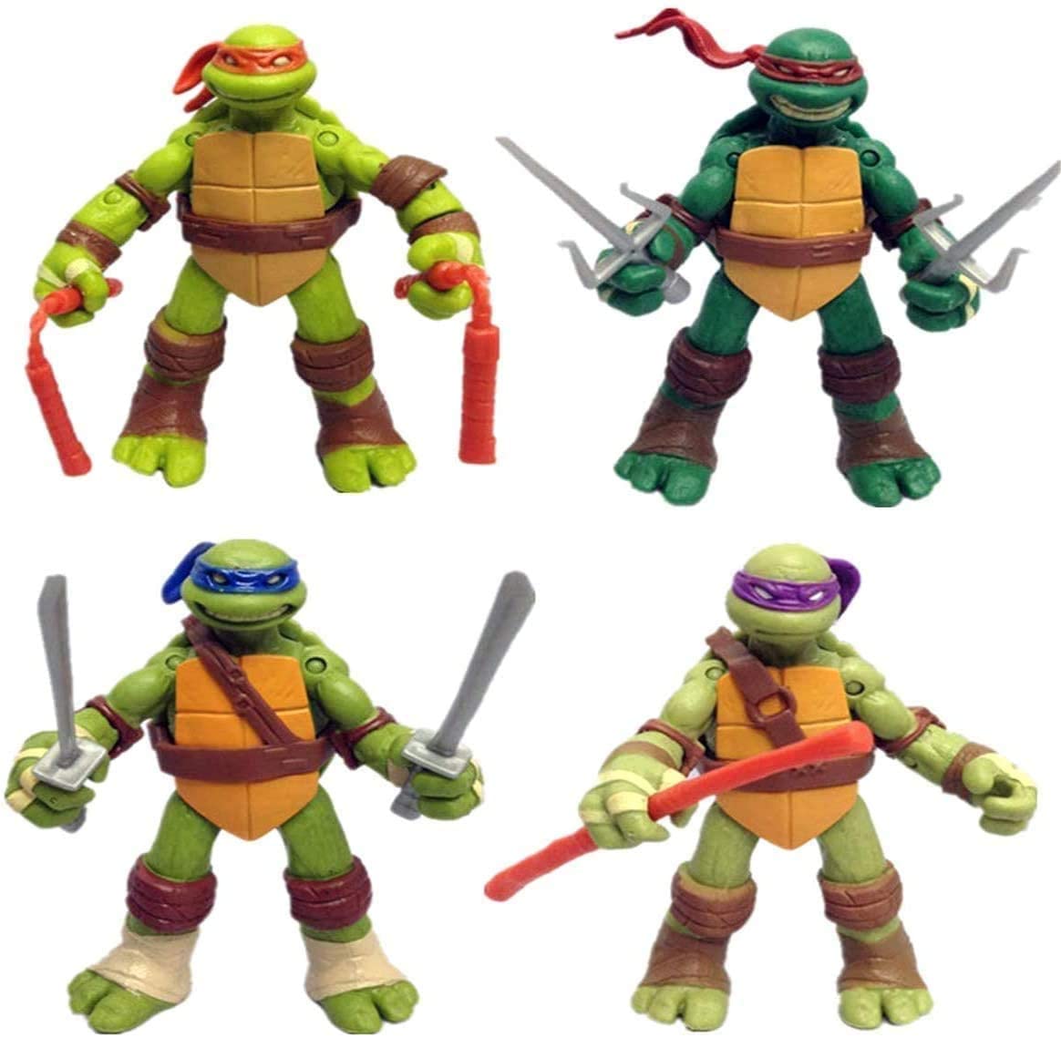 Set 4 Mô Hình Nhân Vật Ninja Rùa Kích Thước 12cm