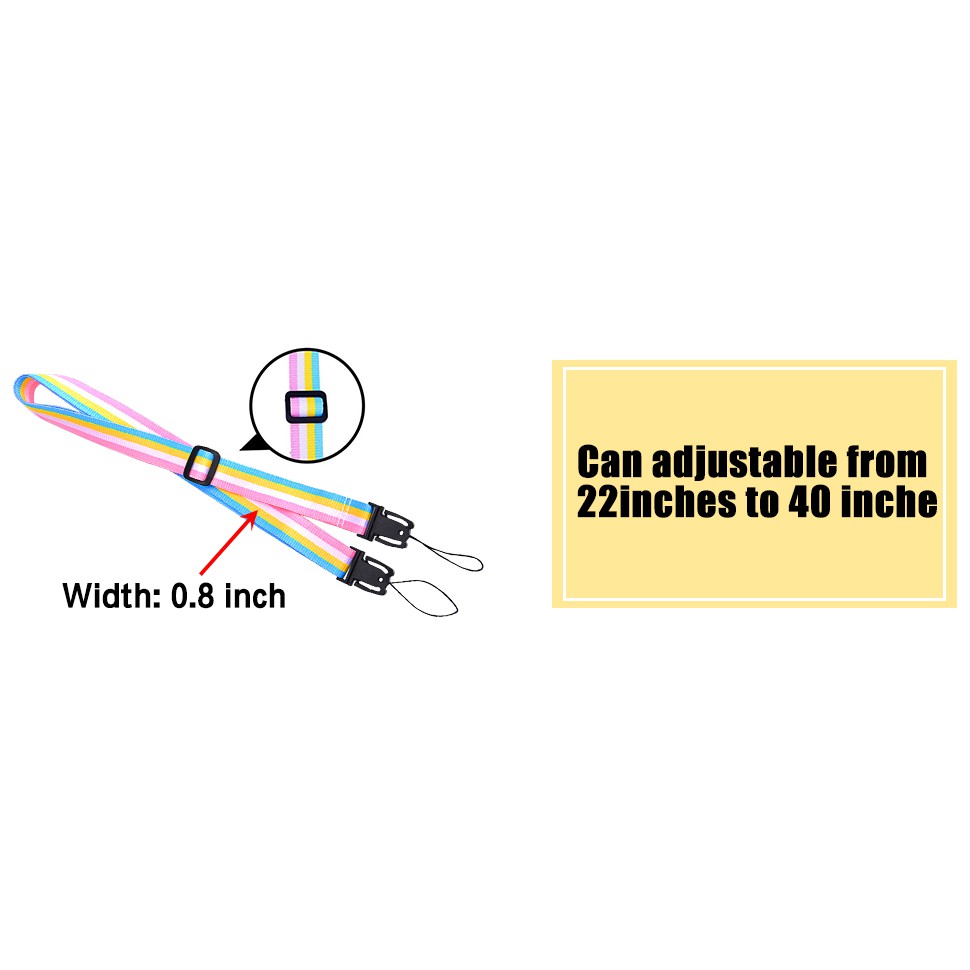 Fujifilm Instax Mini Film Camera Strap Rainbow Shoulder Strap