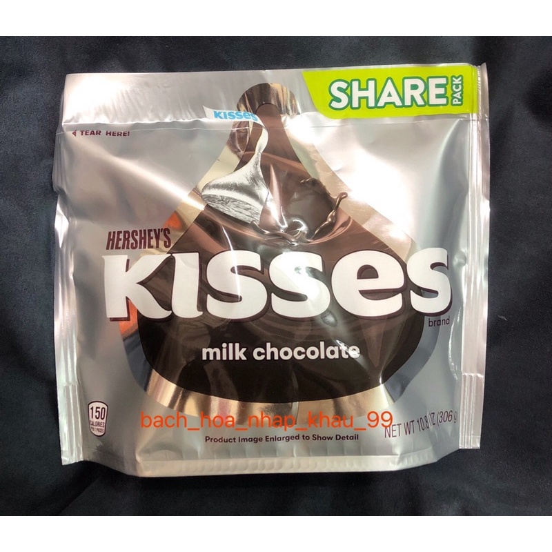 Socola Kisses Sữa Hershey's Kiss Milk Chocolate 306g