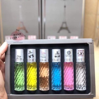 Tinh dâu Thơm lưu huong, Nước Hoa Tháp 6 Chai Dạng Lăn Thơm Cực Dai.