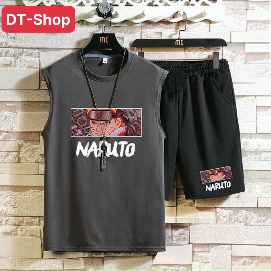 Đồ Bộ Nam NARUTO Nhật Bản  FREESHIP  Bộ Thể Thao Mặc Ngủ Tập Gym Nam Nữ Phong Cách Trẻ Trung Siêu Mát Mùa Hè DT-Shop