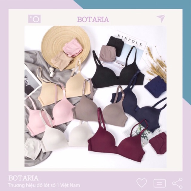 Áo lót màu sắc trơn không gọng, mút mỏng, nâng ngực ALU1