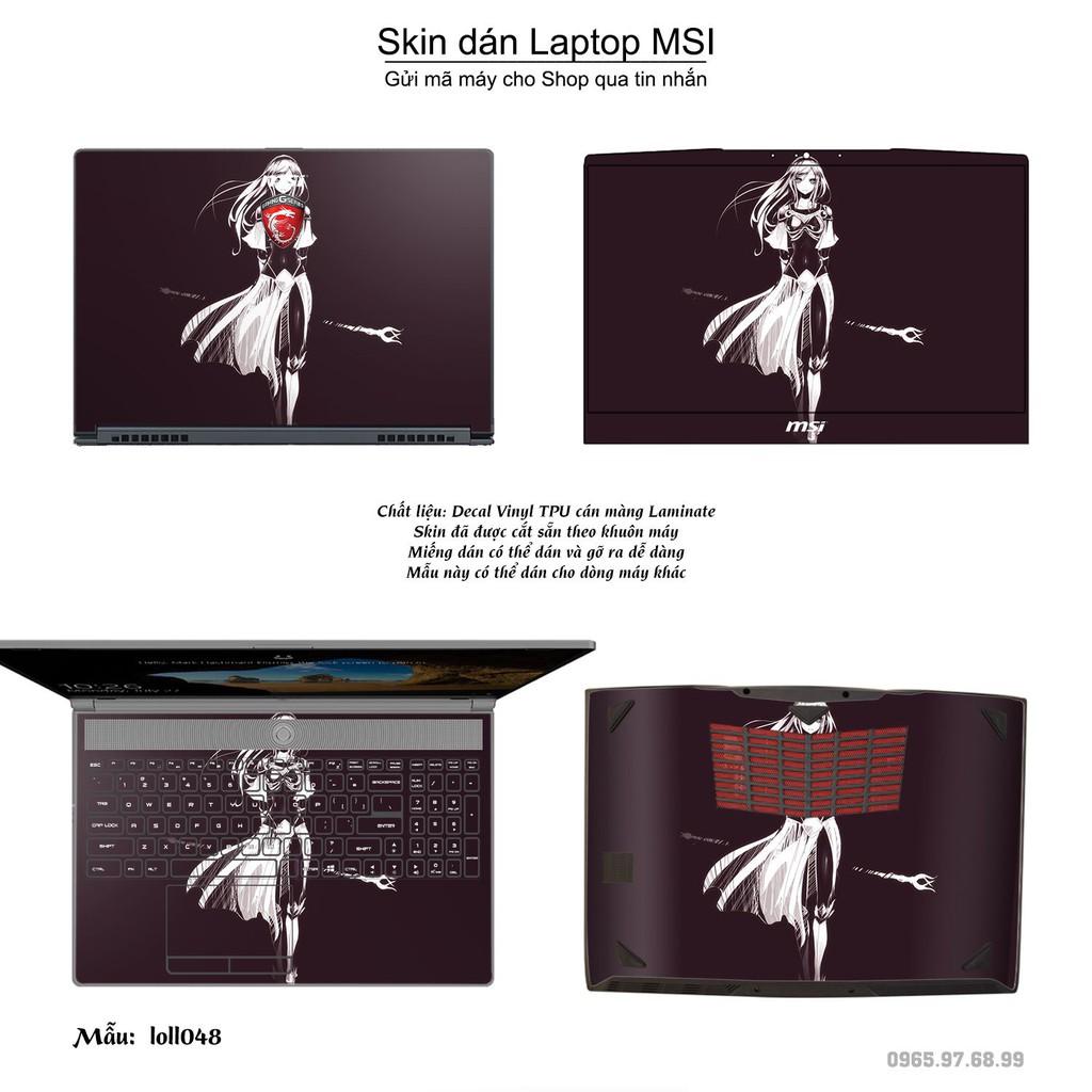 Skin dán Laptop MSI in hình Liên Minh Huyền Thoại _nhiều mẫu 6 (inbox mã máy cho Shop)