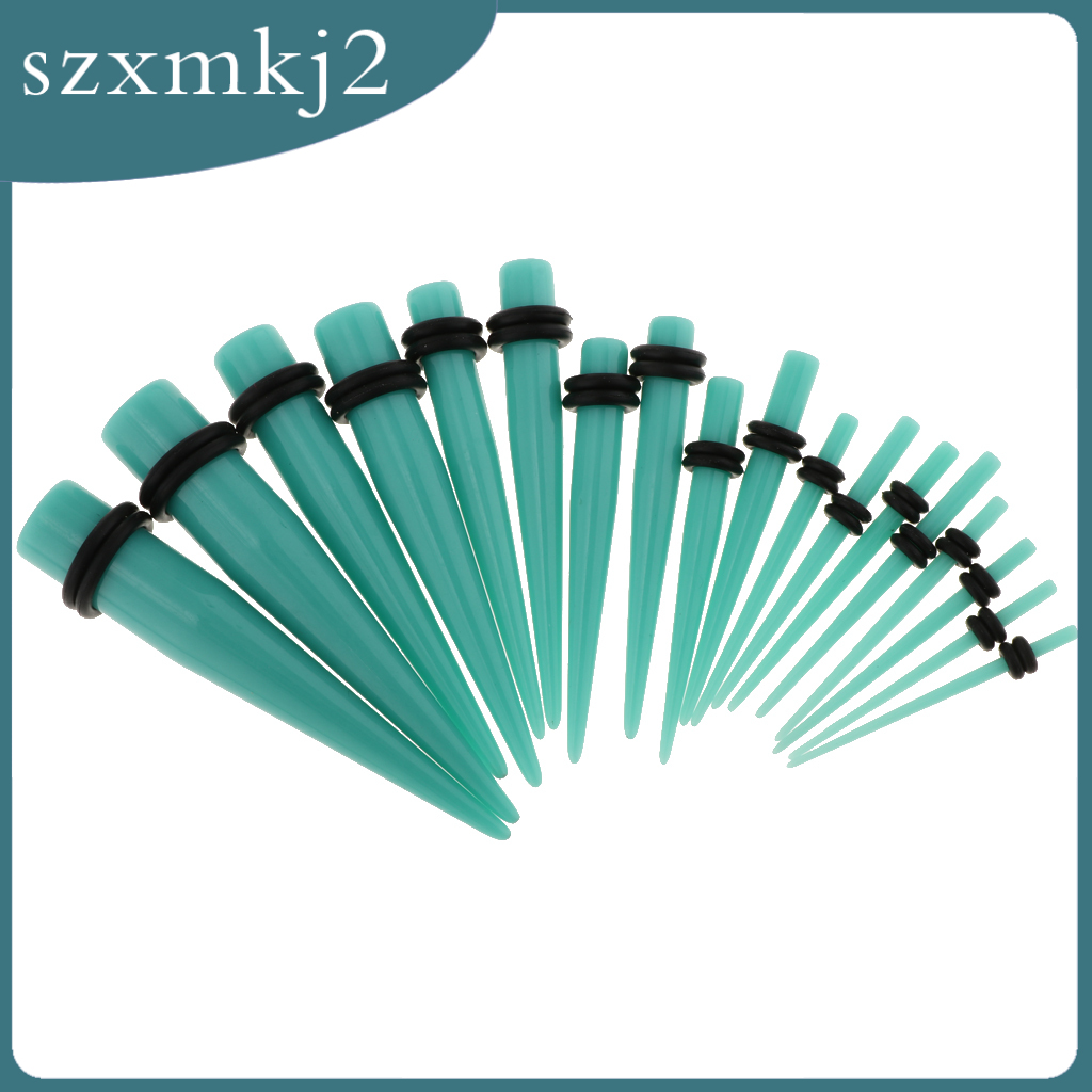 Bộ 36 Dụng Cụ Nong Tai Bằng Cao Su Màu Trắng Kèm Vòng Cao Su szxmkj2