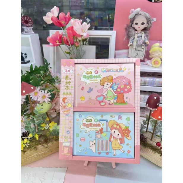 Sổ sticker 24 trang cỡ đại 15cm siêu đẹp mã YD-A6TZ01, có clip